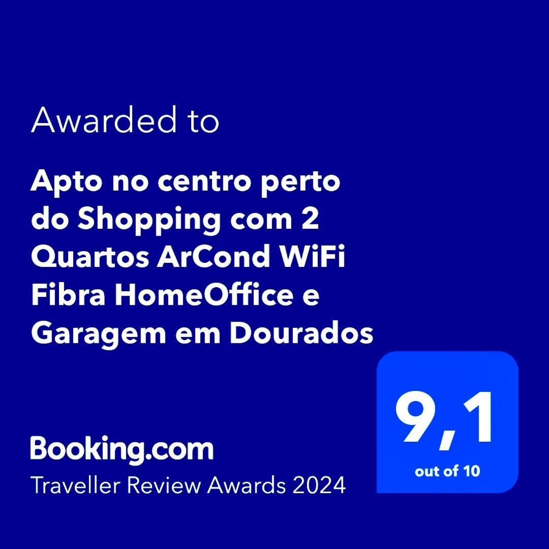 Apto No Centro Perto Do Shopping Com 2 Quartos De Casal Arcond Wifi Fibra Homeoffice E Garagem Em Dourados Exterior photo